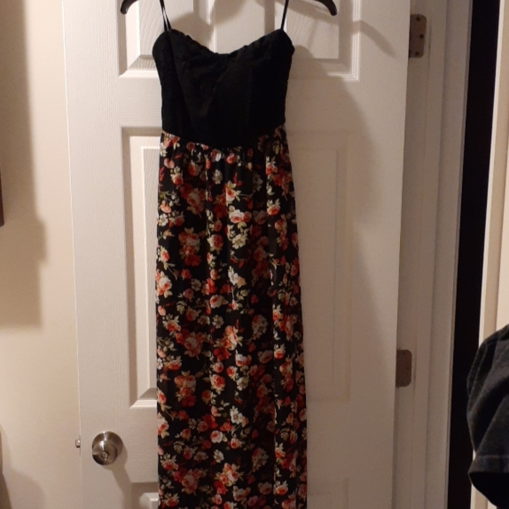Floor length floral dress